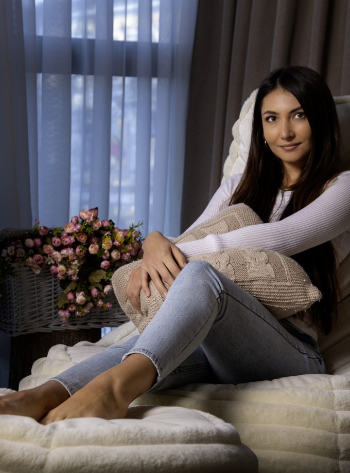 White Soft Bean Bag and Pouf